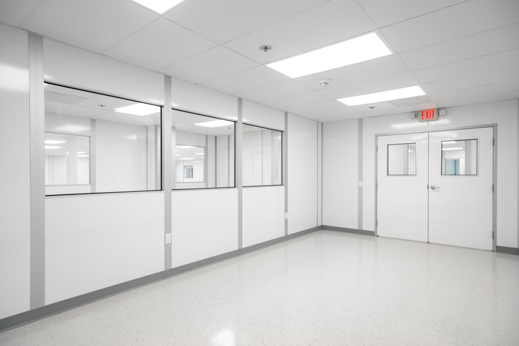 Modular Laboratories: Definition, Benefits, and Features Clean room by Allied Cleanrooms - USP 797, and ISO 4, ISO 5, ISO 6, ISO 7, and IS0 8, cGMP cleanroom manufacturing, soft wall cleanrooms FED-STD-209E and ISO 14644-1, control contamination