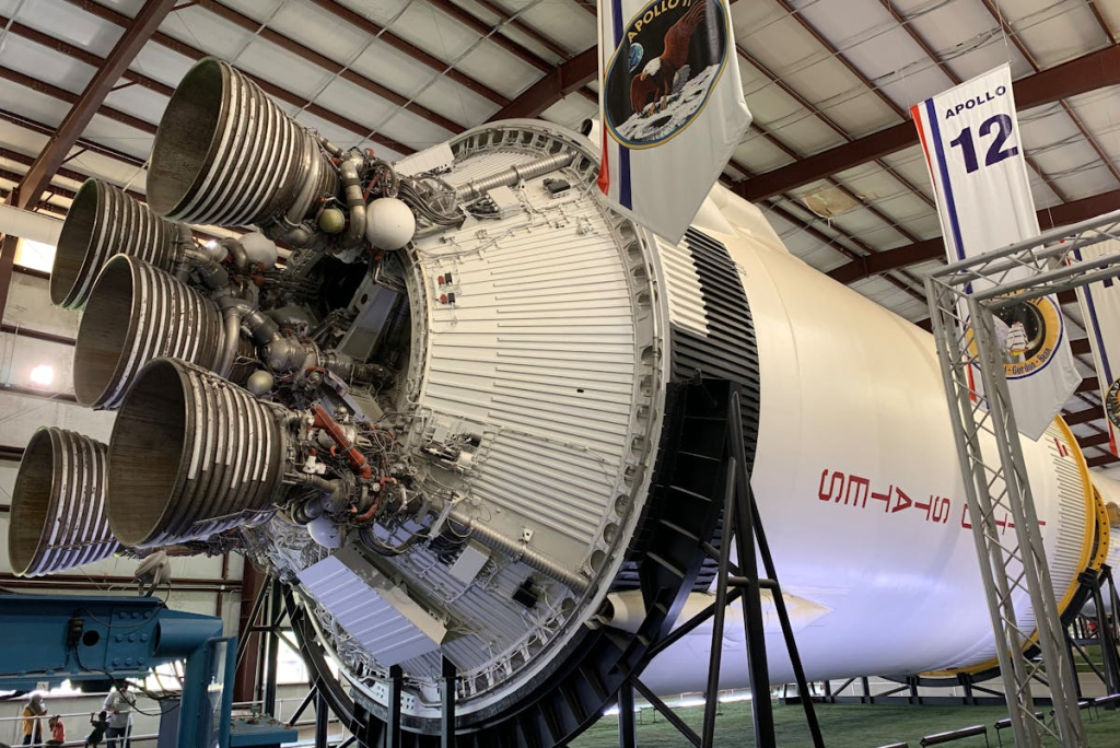 Aerospace Cleanrooms: Standards, Design Features, and More A space rocket in a warehouse.